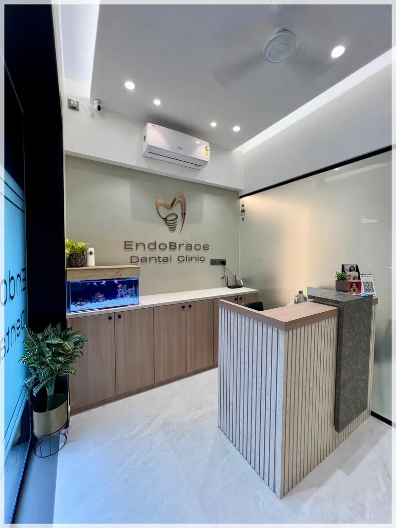 The reception desk and waiting area